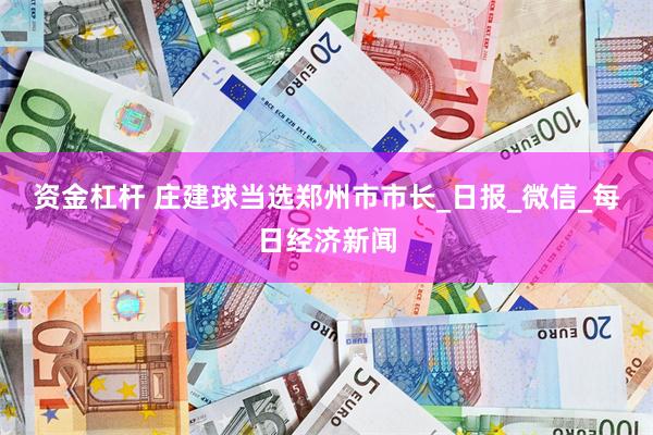 资金杠杆 庄建球当选郑州市市长_日报_微信_每日经济新闻