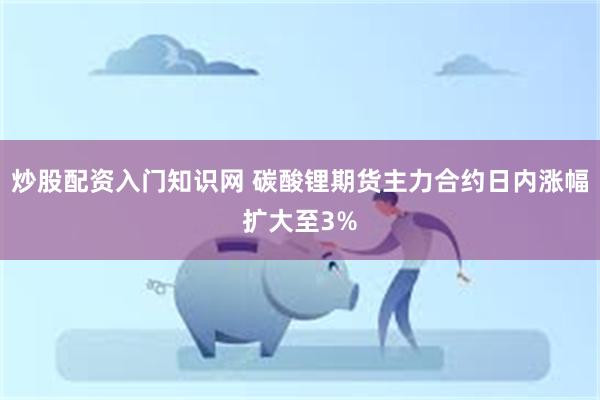 炒股配资入门知识网 碳酸锂期货主力合约日内涨幅扩大至3%