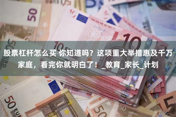 股票杠杆怎么买 你知道吗？这项重大举措惠及千万家庭，看完你就明白了！_教育_家长_计划